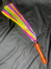 Load image into Gallery viewer, Flogger: Rainbow Leather with Padauk Handle
