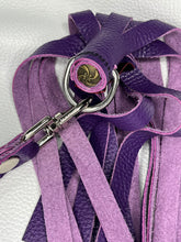 Load image into Gallery viewer, Finger Flogger Mini: Purple Leather with Bronze Concho
