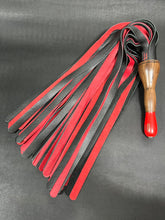 Load image into Gallery viewer, Flogger: Massive Red &amp; Black Leather Mop with Teak Handle
