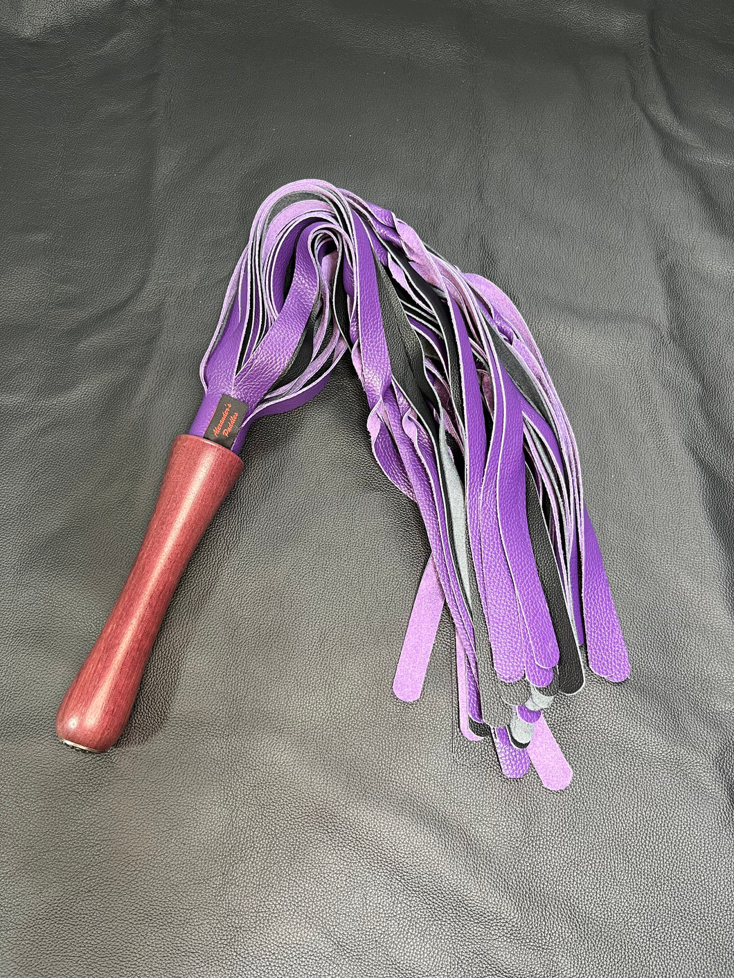 Flogger: Purple & Black Leather with Purpleheart Handle