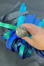 Load image into Gallery viewer, Flogger: Iridescent Leather With Hardwood Handle
