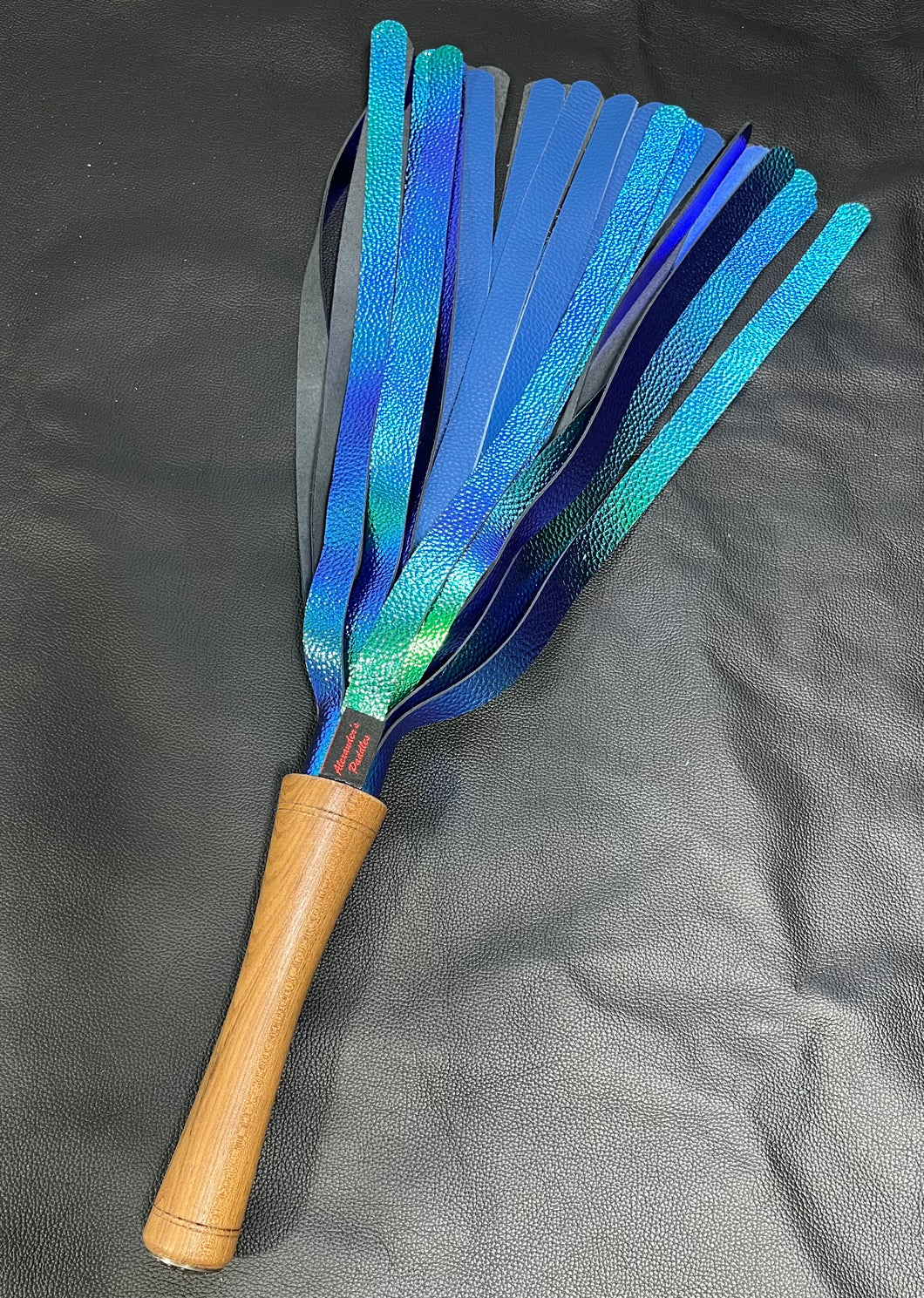 Flogger: Iridescent Leather With Hardwood Handle