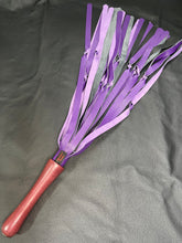 Load image into Gallery viewer, Flogger: Purple &amp; Black Leather with Purpleheart Handle
