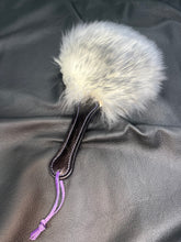 Load image into Gallery viewer, Leather and Sheepskin Paddle, Black-tipped Fur
