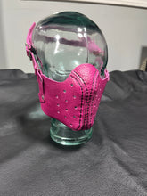 Load image into Gallery viewer, Leather Half Mask: Pink
