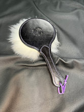 Load image into Gallery viewer, Leather and Sheepskin Paddle, Black-tipped Fur

