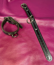 Load image into Gallery viewer, Cuffs, Wrist or Ankle Cuffs in Full Grain Black Leather
