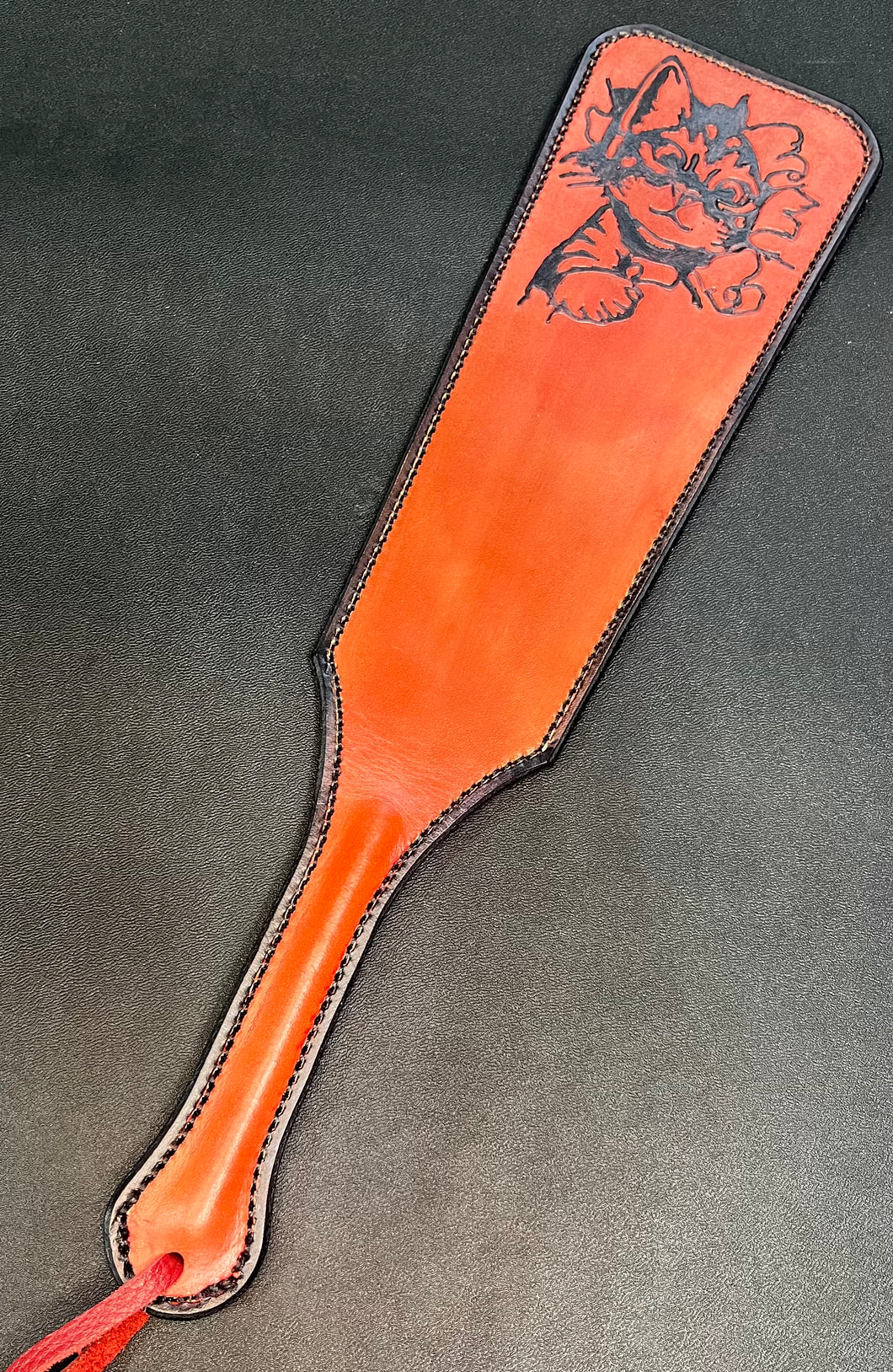 Leather Paddle: Power Kitty