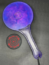 Load image into Gallery viewer, Leather Paddle: Purple Spikes
