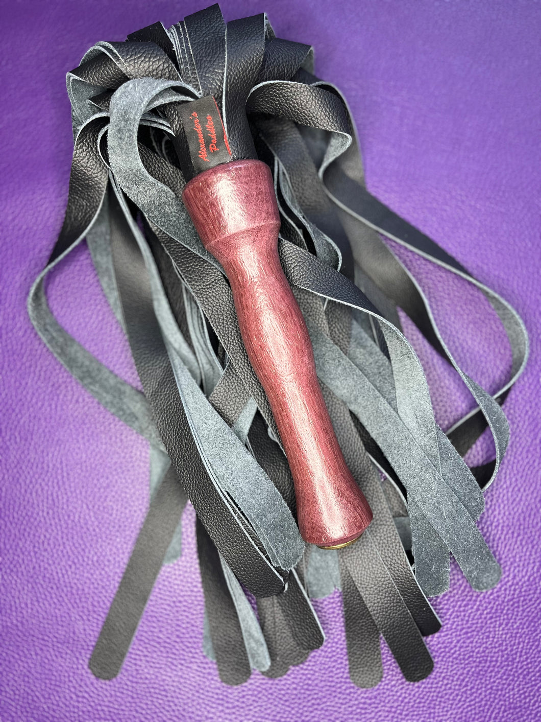 Flogger: Purpleheart and Black Leather Mop