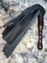 Load image into Gallery viewer, Flogger: Black Leather Mop, Wenge Handle
