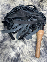 Load image into Gallery viewer, Flogger: Black Leather Mop, Hardwood Handle
