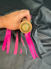 Load image into Gallery viewer, Flogger: Black and Pink Leather Mop with Maple Handle
