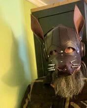 Load image into Gallery viewer, Leather Pup Mask, Burgundy

