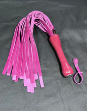 Load image into Gallery viewer, Flogger: Pink Leather on Pink Hardwood
