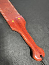 Load image into Gallery viewer, Leather Strap: Canadian Prison Strap with Holes, Padauk Handle
