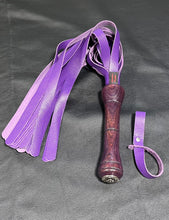 Load image into Gallery viewer, Flogger: Purple Leather, Purple Hardwood
