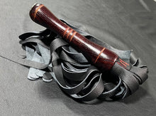 Load image into Gallery viewer, Flogger: Black Leather with Bordeaux Handle
