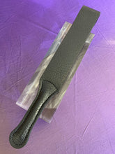 Load image into Gallery viewer, Strap: black water buffalo leather slapper
