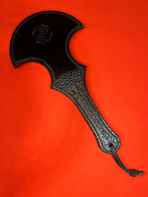 Load image into Gallery viewer, Leather Paddle: Battle Axe in Black
