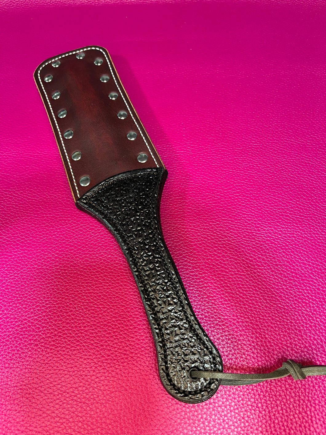 Leather Paddle: Latigo, Shot Loaded