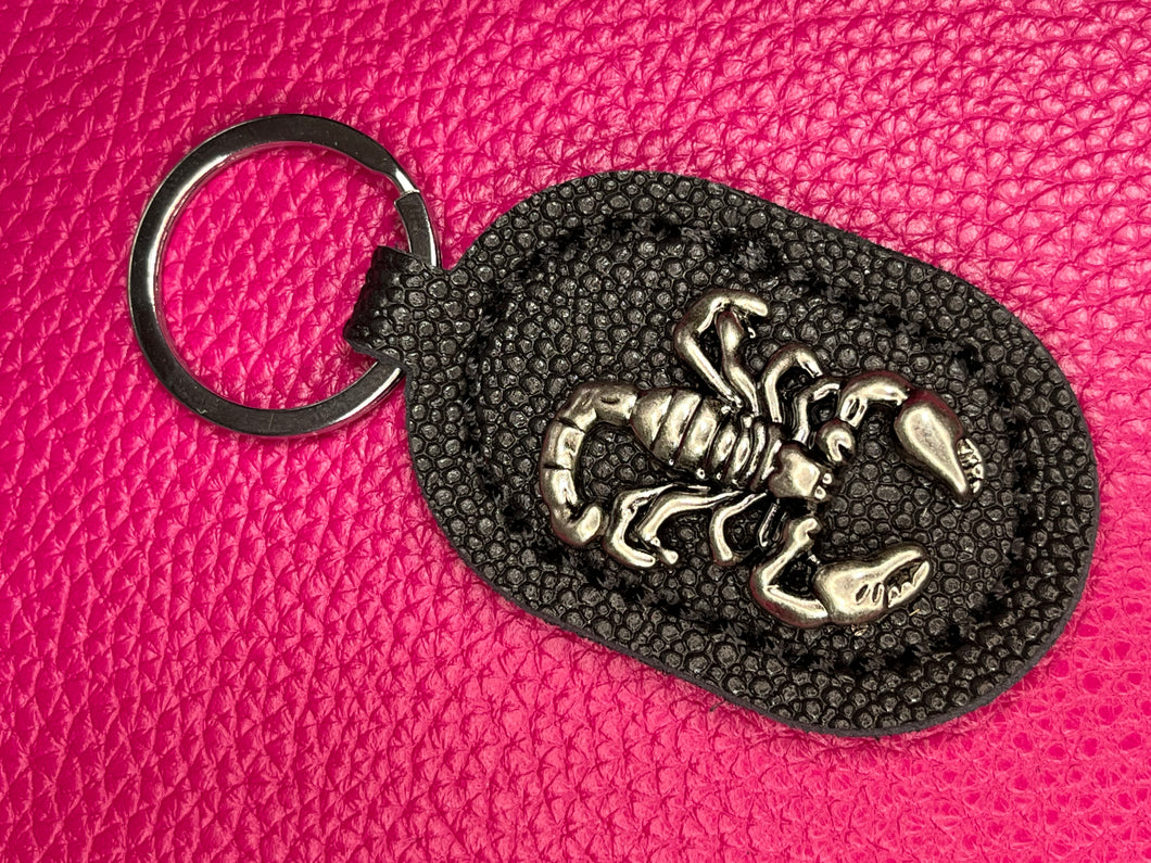 Fob, Textured Leather with Scorpion