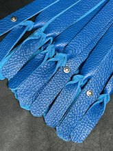 Load image into Gallery viewer, Finger Flogger: Blue Leather with Twisted Falls &amp; Spinner

