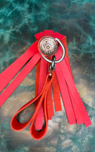 Load image into Gallery viewer, Finger Flogger Mini: Red Leather with Decorative Concho
