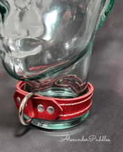 Load image into Gallery viewer, Collar: Cherry Red Buffalo Leather in Classic Style
