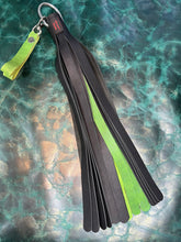 Load image into Gallery viewer, Finger Flogger: Black &amp; Spring Green Leather
