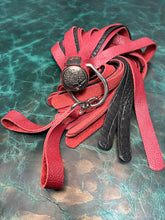 Load image into Gallery viewer, Finger Flogger: Red &amp; Black Leather, Tree of Life Concho
