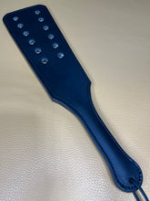 Load image into Gallery viewer, Leather Paddle: Black Leather with Rivets
