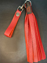 Load image into Gallery viewer, Finger Flogger Mini: Textured Red Leather with Decorative Concho
