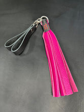 Load image into Gallery viewer, Finger Flogger Mini: Pink Leather with Black Loops
