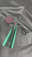Load and play video in Gallery viewer, Finger Flogger Mini: Black &amp; Green Leather
