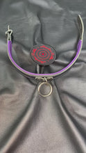 Load and play video in Gallery viewer, Collar: Black Buffalo with Purple Stitching
