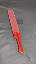 Load and play video in Gallery viewer, Leather Strap: Canadian Prison Strap with Holes, Padauk Handle

