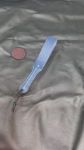 Load and play video in Gallery viewer, Strap: Blue Leather Slapper with Steel Handle Insert
