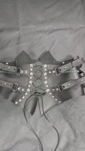 Load and play video in Gallery viewer, Corset, Black Leather Underbust, Small
