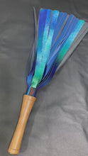 Load and play video in Gallery viewer, Flogger: Iridescent Leather With Hardwood Handle
