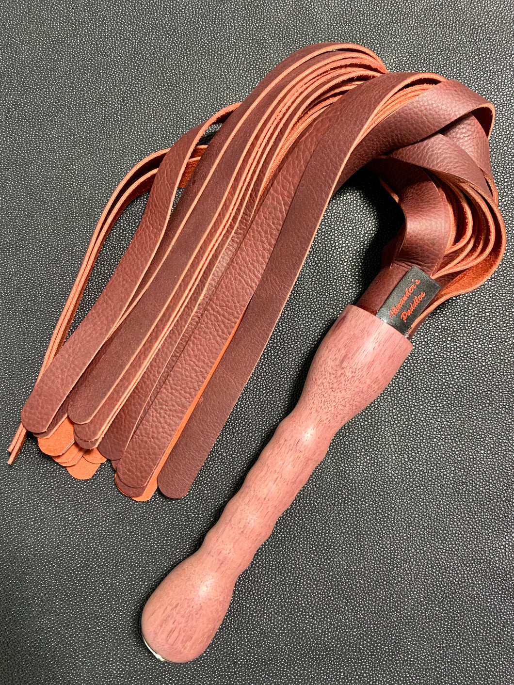 Flogger: Red Oilskin Leather with Purpleheart Handle