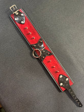 Load image into Gallery viewer, Collar: Red and Black Leather with Spikes
