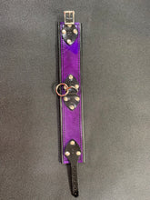 Load image into Gallery viewer, Collar: Purple and Black Leather
