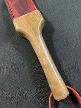 Load image into Gallery viewer, Strap: Red Latigo Leather with Rivets, Walnut Handle

