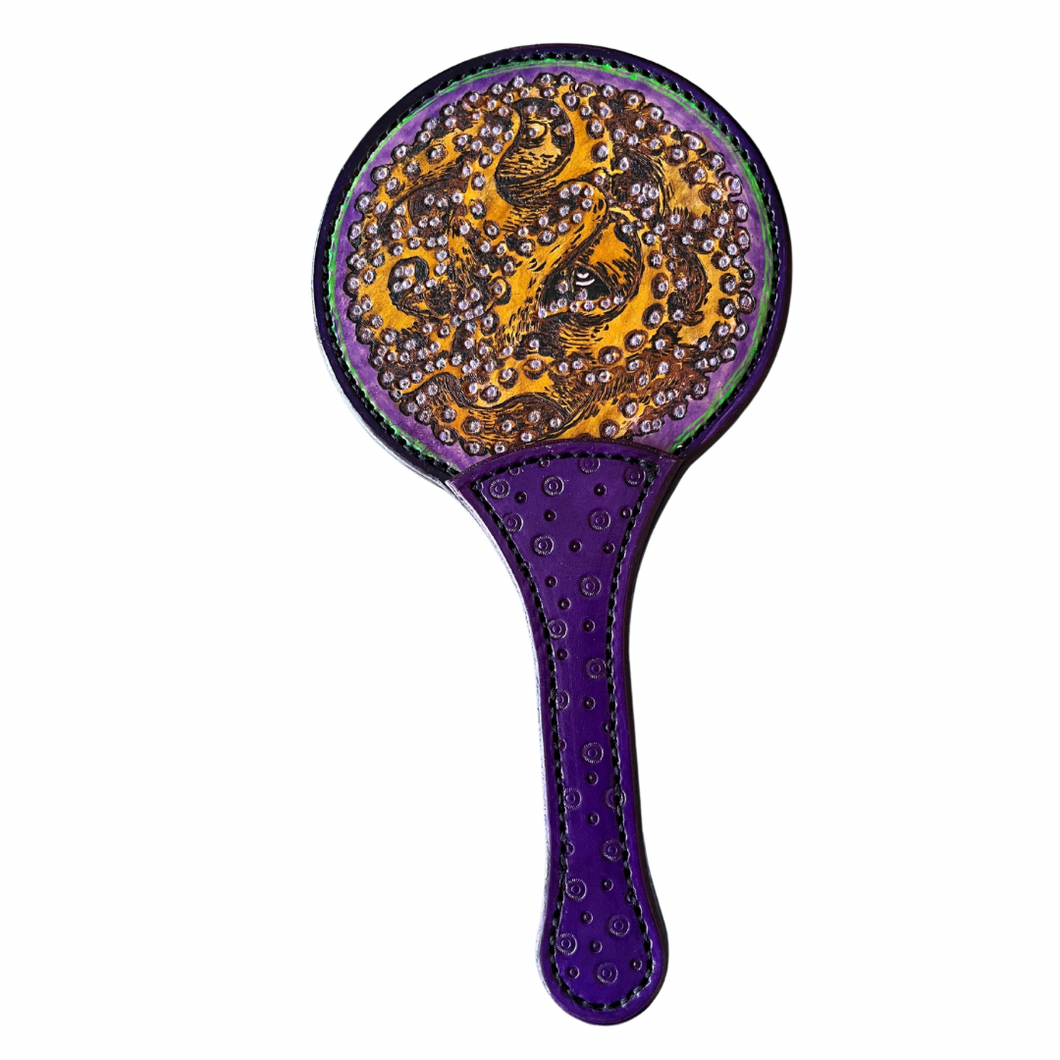 Paddle: Leather Lollipop Style, Tentacle Motif