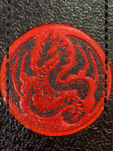 Load image into Gallery viewer, Strap: Black Leather with Hand-painted Red Dragon
