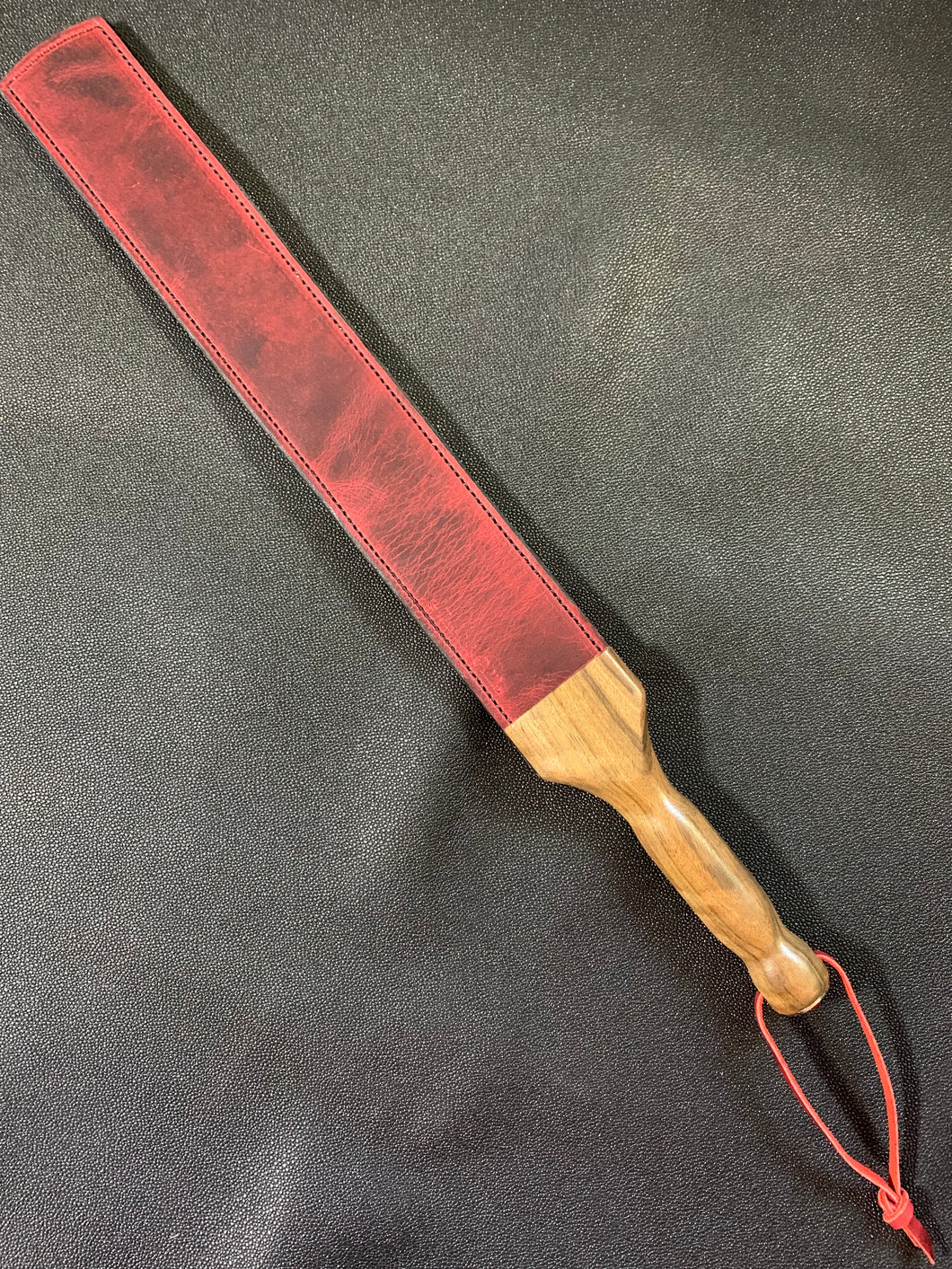 Strap: Red Latigo Leather with Walnut Handle